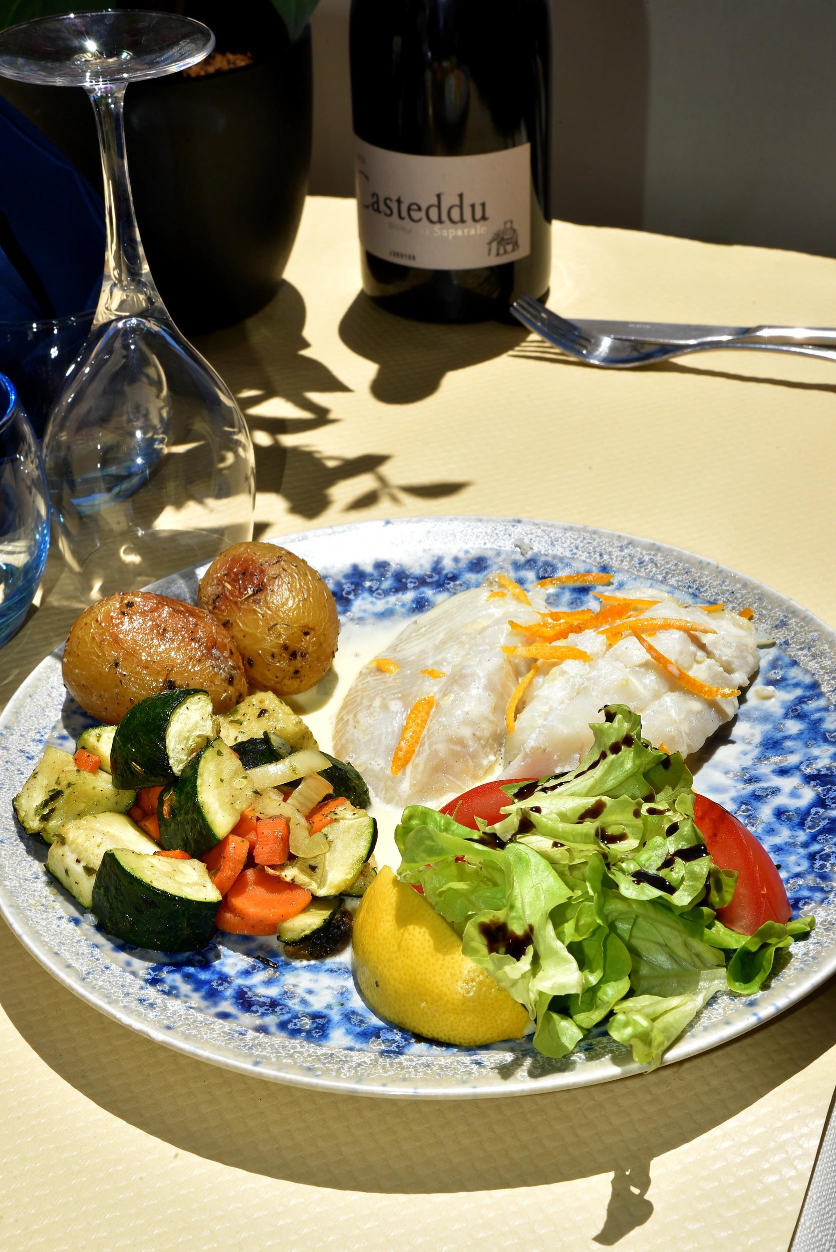 Poisson frais au restaurant La Bella Vista dans le Cap Corse